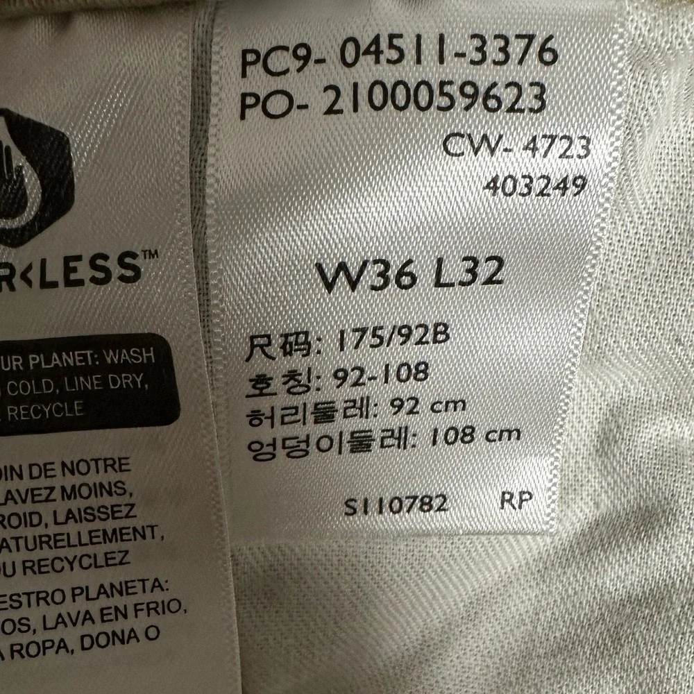Levis 511 Jeans Mens 36X32 Tan Slim Fit All Seasons Tech Straight Leg Stretch